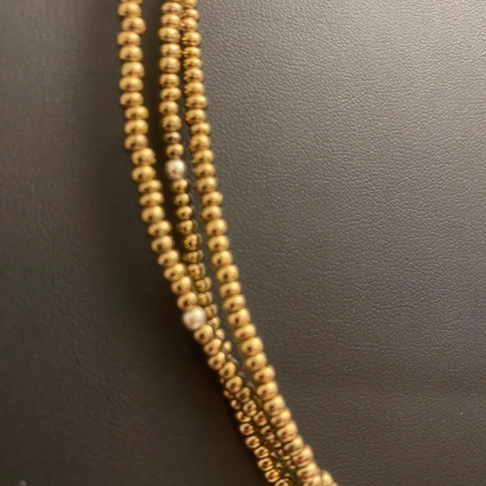 Silpada Three Strand Gold Seed Bead Necklace. Retired 18